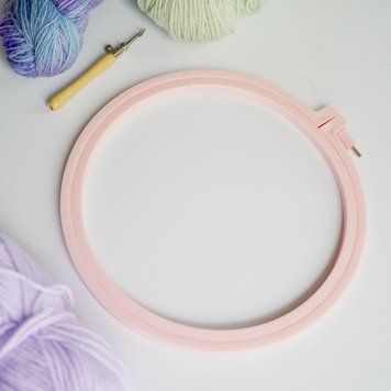Пяльца пластиковые с винтом Nurge розовые (17.7 см) nurge-17-pink фото