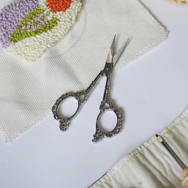 Ножиці сріблясті Вінтаж vintage-scissors фото